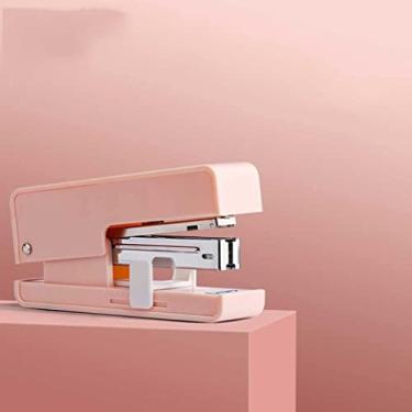 Imagem de REJOON Grampeador multifuncional com grampos 25 folhas de livro de papel sem esforço máquina de encadernação e encadernação materiais de escritório (cor: D)