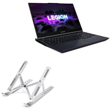Imagem de Suporte e suporte BoxWave compatível com Lenovo Legion 5 (15" - 82NW) (suporte e montagem por BoxWave) - suporte compacto para laptop QuickSwitch, portátil, suporte de visualização com vários ângulos - prata metálico