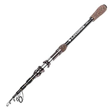 Imagem de Tingpai 1.8 m / 2.1 m / 2.4 m / 2.7 m va de pesca de carbono telescópica Ult leve Viagem Sea Fishing Rod Pole com Cork Handle