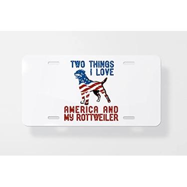 Imagem de America Rottweiler Capa para placa de carro – Capa para placa de carro – Capa para placa de carro 15 x 30 cm