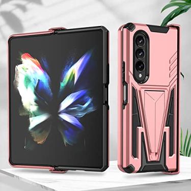 Imagem de Estojo protetor rígido e forte para Samsung Galaxy Z Fold4 Fold 4 5G antiderrapante, ouro rosa, para galaxy Z Fold 4