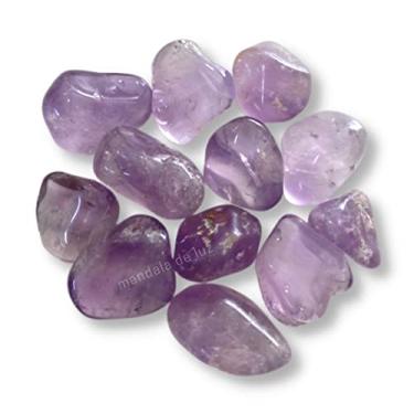 Imagem de Kit de Pedra Ametista Rolada Cristal Natural Pedras e Cristais Naturais M 100g