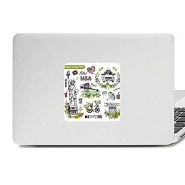 Imagem de Adesivo de vinil paster para laptop Spring Liberty New York America Graffiti