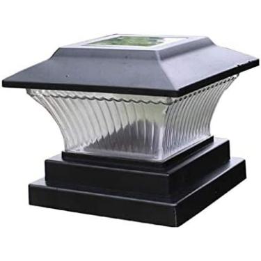 Imagem de Lâmpada De Pilar De Energia Solar LED Ao Ar Livre Lâmpada De Cerca De Jardim Luzes De Poste De Quintal Lâmpada De Segurança De Jardim Luz De Coluna Solar,Preto,Pleasant63