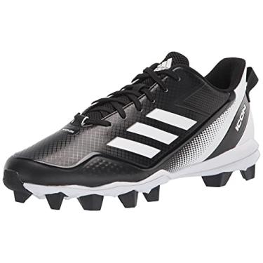 Imagem de adidas Sapato de beisebol masculino Icon 7 Md, Preto/branco/branco, 8.5