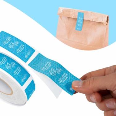 Imagem de Lacre Adesivo Destrutível Delivery Doces E Bolos 2,5 x 7cm 1000 unidades Ifood Rappi