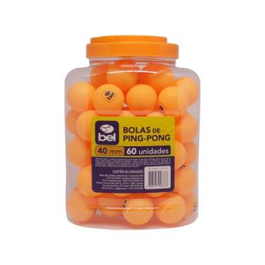 Imagem de Kit com 60 Bolinhas de Ping-Pong Laranja Bel, Único, Laranja