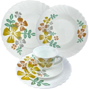 Imagem de Aparelho de Jantar e Chá 20 Peças 100% Vidro Salermo Fratelli Jogo Con