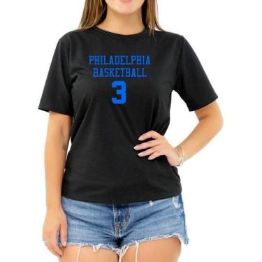 Imagem de Camiseta Basquete Feminina Philadelphia Basketball número 3 - Loja Cli