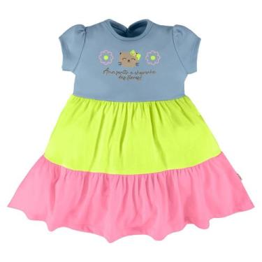 Imagem de Vestido  bebê três marias - azul claro - boca grande, Azul claro, P