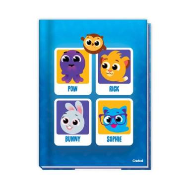 Imagem de Caderno Bolofofos Brochura Capa Dura 1 Matéria Escolar 80F, Azul