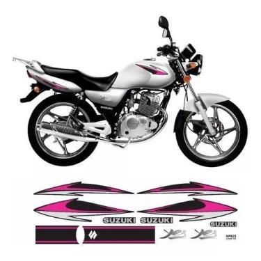 Imagem de Adesivo Kit Suzuki Yes 125 Faixas Rosa E Gravata - Resitank