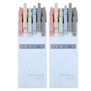 Imagem de Canetas de gel Ddaowanx coloridas de 0,5 mm, ponta fina, retráteis, 12 unidades