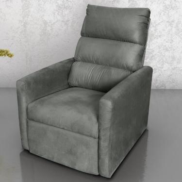 Imagem de Poltrona Do Papai Reclinável Maia Suede Chumbo