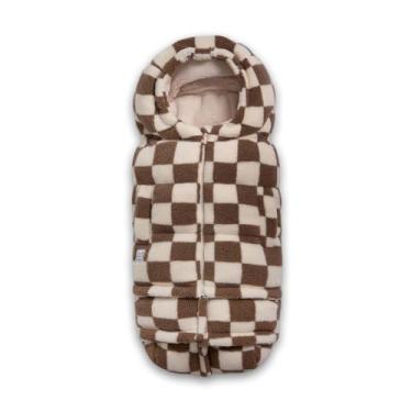 Imagem de 7:00 Enfant Carrinho de bebê e assento de carro - Assento de carro ajustável de inverno e cobertor com zíper para meninos e meninas, saco de dormir quente com capuz forrado de lã multiuso para bebês