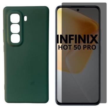 Imagem de Capa + Pel Vidro 3D Priv Compativel Com Infinix Hot 50 Pro - Generica,
