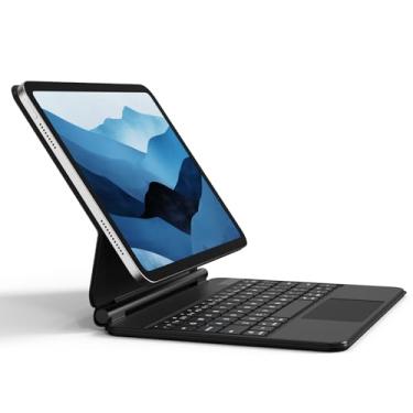 Imagem de KVTVOU Capa Magic Keyboard para iPad 10ª geração 10,9 polegadas 2022, retroiluminação elástica com trackpad multitoque, suporte cantilever magnético flutuante - teclado mágico para iPad de 10,9
