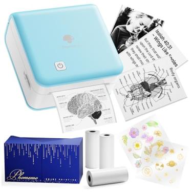 Imagem de Phomemo Mini impressora de adesivos – Mini impressora de adesivos P2S, máquina de impressão de bolso para cápsulas Bluetooth para notas de estudo, fotos, lista, diário, memorando, presente, recibo, 3