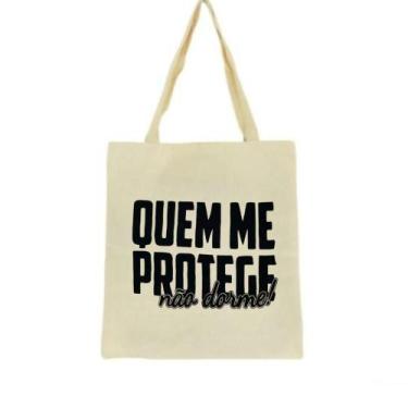 Imagem de Bolsa Ecobag 100% algodão QUEM ME PROTEGE NÃO DORME - CARIOCA MAIS