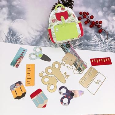 Imagem de Conjunto de artigos de papelaria Alinacutle Golden Cut Dies, régua de lápis, tesoura, corte de metal, para embalagem de presente, artesanato, artesanato, cartões, faça você mesmo, álbuns, álbuns e