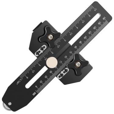 Imagem de Gabarito de serra de mesa Thin Rip Jig, guia de metal para marcenaria, guia de rasgo fino, tira fina ajustável, repetitiva, guia de corte de tira estreita, segura e rápida, gabarito de serra de fita