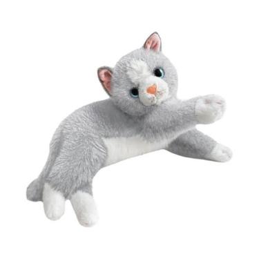 Imagem de Boneco De Pelúcia De Gato Simulado Colorido De 45cm, Almofada De Alta 