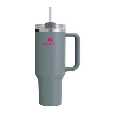 Imagem de STANLEY Copo Quencher H2.0 FlowState de aço inoxidável isolado a vácuo com tampa e canudo para água, chá gelado ou café (pedra cinza, 1,134 g)