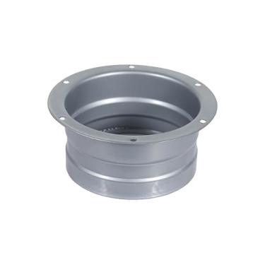 Imagem de TOP-VIGOR Flange de conector de duto de 10 cm, flange HVAC de metal galvanizado para duto de ventilação, flange de duto de exaustão de montagem na parede e no teto com furos pré-perfurados