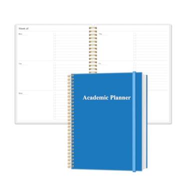 Imagem de Agenda acadêmica para 2026 ou a qualquer momento – 21,6 x 28 cm, planejador semanal sem data para estudantes de ensino doméstico, ensino médio, faculdade e enfermagem, 200 páginas, azul