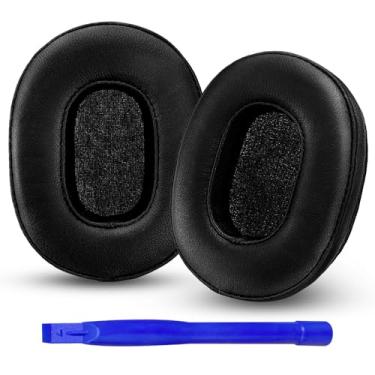 Imagem de Aurivor Almofadas De Couro Genuíno Para Fones Ouvido Audio-Technica Ath Msr-7, Capas Compatíveis Com M50X M40X M30X M20X, Hyperx Cloud, Steelseries Arctis 1 3 5 7 9 9X Pro Prime, Stealth 600 E Mais