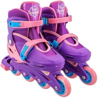 Imagem de Patins infantil, seguranca e diversao garantida, kit protecao incluso, vibrante