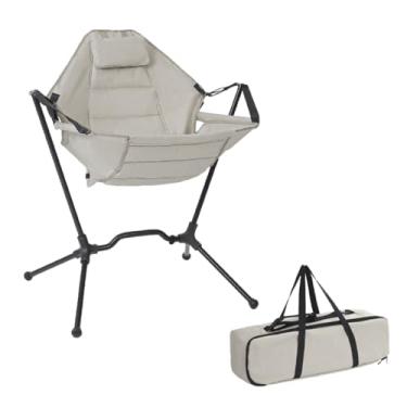 Imagem de Cadeira para Exterior,Banco De Balanço Em Alumínio Ajustável E De Alta Resistência,Cadeira De Balanço Portátil Para Relvado | Para Relvado Jardim Festa Praia Quintal Exterior Piquenique Pátio