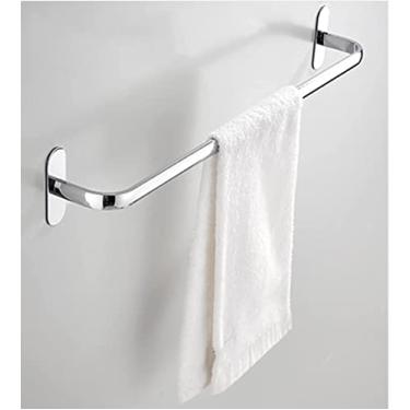 Imagem de Prateleira simples, toalheiro duplo, toalheiro de aço inoxidável cromado com 2 barras, suporte de toalha para cozinha, banheiro 40 cm a/60 cm/A