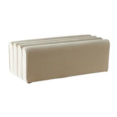 Imagem de Armários para sapatos com prateleiras para sapatos Casa porta de entrada sapato mudança fezes moderno checkroom retangular cabeceira loja roupas sofá banco(Beige)