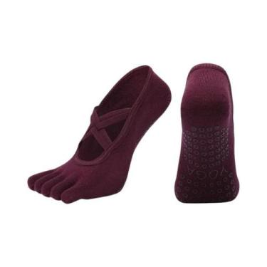 Imagem de Meias De Pilates E Yoga Antiderrapantes Para Mulheres, Meias De Algodã