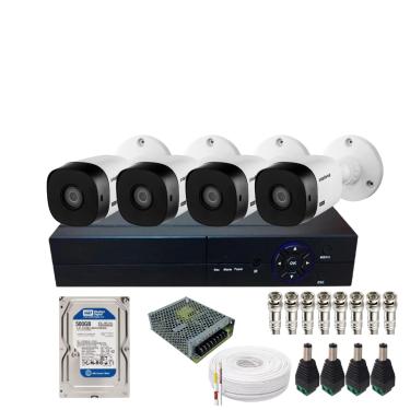 Imagem de Kit Cftv 4 Câmera Full Hd 1220b Intelbras Dvr 04ch Alta Performance Com Hd 500gb Incluso