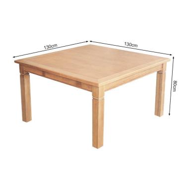 Imagem de Mesa De Jantar Rústica Quadrada Celina 1,30M Em - Natural - Bege