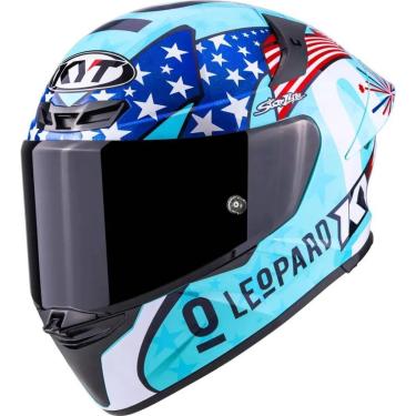 Imagem de Capacete KYT TT Revo Leopard Américas Azul-Masculino