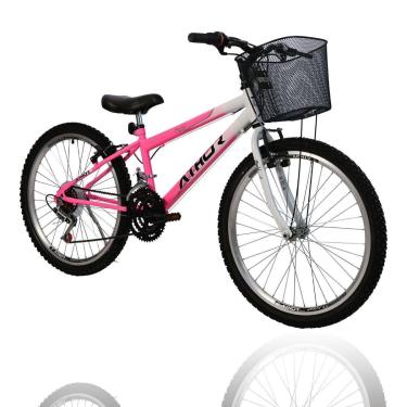 Imagem de Bicicleta Infantil Aro 24 Athor Model 18v Feminina C/Cestão-Unissex