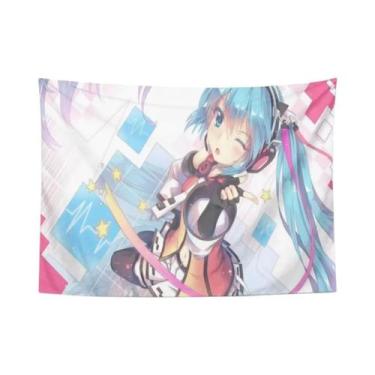 Imagem de Pôster De Parede Kawaii Anime Hatsune Miku, Tapeçaria Decorativa Para 