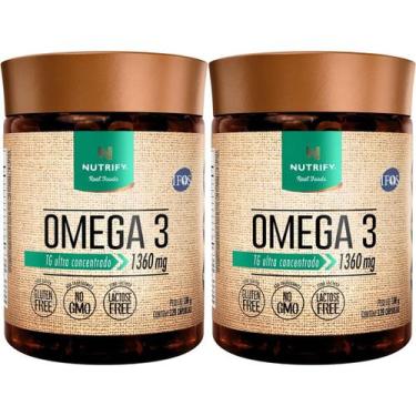 Imagem de Kit 2 Suplemento Ômega 3 Tg 1361mg - 521mg Dha - Nutrify
