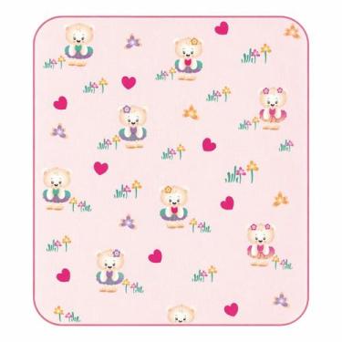 Imagem de Cobertor infantil urso - 90 x 1,10 - rosa - jolitex