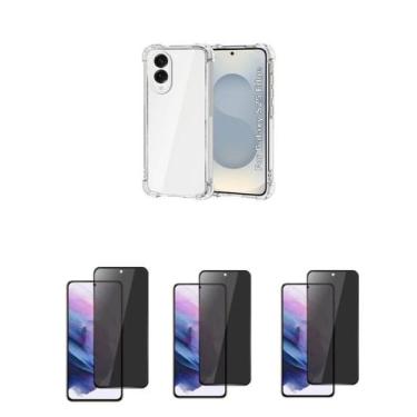 Imagem de 3UN Película Fosca Privativa + Capa Silicone TPU Para Galaxy S25 EDGE 
