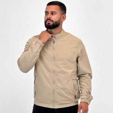 Imagem de Jaqueta Broken Rules Bomber com Zíper Masculina, G, Caqui