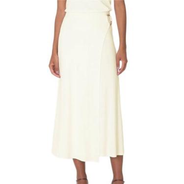 Imagem de Saia Midi Malwee 1000132938 Feminina Com Argola Viscose T. P/GG, G, 01