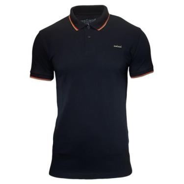 Imagem de Camisa Polo Masculina Listras Colcci Brasil, Preto, P
