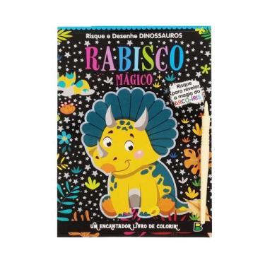 Imagem de Livro de Colorir Rabisco Magico Scratch Note Sketchbook Papel Preto De