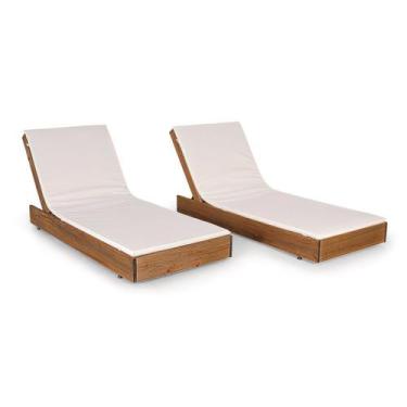 Imagem de Conjunto 2 Espreguiçadeiras Versatti Rustic com Almofadas Yescasa Marr