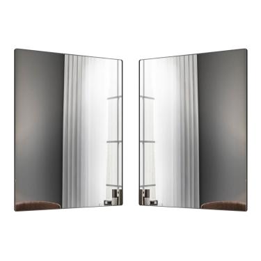 Imagem de Kit 2 Espelhos Decorativos Retangular Liss 90x60cm Moldura em Aço Preto - Desk Design