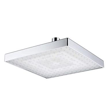 Imagem de Tingpai eça de chuveiro com efeito de chuva LED eça de chuveiro quad da com sensor de tempe tu de mudança de cor RGB automaticamente pa banheiro